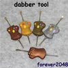 حار أدوات الشمع dabber مع قبضة سيليكون ملصقات الشمع جرة dab أداة ل الجافة عشب 120 ملليمتر الفضة أداة dabber