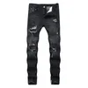 MORUANCLE Fashion Men Destroyed Jeans Pants Hi Street Ripped Denim Trousers With Holes Ankle Zipper Distressed Jeans Size 28-42