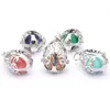 20Pcs Hollow Tree of Life Detachable Pendant with Small Natural Semi-precious Gemtone Healing Crystal Quartz Lapis Agate Ball Bead Jewelry