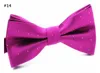 Stripe Bowtie 15 färger 12 * 6cm Bowknot Spots Solid Color Bow Tie Mäns Slips Set för Fars Dag Mäns Business Bowtie Julklapp