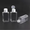 60ml lege hand sanitizer gel fles hand zeep vloeibare fles duidelijke geperste huisdier subreis fles