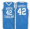 Brad Daugherty #42 North Carolina Tar Heels College Retro Basketball Trikot Männer ed Custom beliebige Zahlenname Trikots