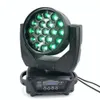 تحكم 19x15W LED تكبير شعاع غسل الدائرة الرئيسية الضوء موبايل RGBW 4in1beam المهنية DJ / LED بار آلة DMX512 دي جي لايت