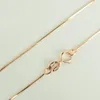Pure 925 Sterling Silver & Rose Gold Color Slim Thin Snake Chain Necklace for Pendant 40/45cm Womens Girls Kids Jewelry Bijoux