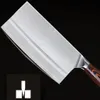 8inch Stainless Steel Meat Cleaver Chinese Chef Knife Butcher Chopper Vegetable Cutter Kitchen Knife with Color Wood Handle3463042