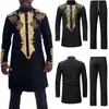 Camicia con stampa Dashiki nera africana da uomo 2020 moda Hip Hop streetwear abbigliamento africano uomo camicia a maniche lunghe slim fit camicia maschile