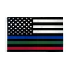 Blue Green Red Strip Thin Line Flag Polyester Hanging for National Festival Event High Quality Flags and Banners