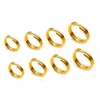 100 stks / partij Nieuwe Mode 3 4 5 MM Rvs Sleutelhangers Open Jump Rings Double Loops Gold Color Split Rings Connectors voor Sieraden Maken