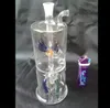 Filtro muto in vetro a quattro artigli Bottiglia di tabacco per acqua con fiore superiore e artiglio inferiore Bong Bruciatore a nafta Tubi per acqua Pipa in vetro Rigs per olio Smo
