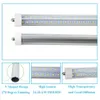 Estoque em US + 72W Tubos de LED de 8 pés de 8 pés de pino único fa8 de 8 pés Tubos de luz LED duplas Tubo fluorescente de linhas LEDs LED