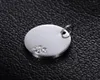20mm Round Stainless Steel Crystal Dog Tags Pets ID Address Name Phone Number Label Pendant Jewelry