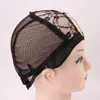 Upart Lace Wig Cap Dome Style Mesh Adustable Pruiken Caps voor het maken van pruiken en kammen Zwart Beige Flexiable Free Size