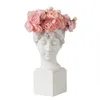 현대 북유럽 스타일 창의적인 초상화 꽃병 인간 머리 장식 장식품 수지 David Medici Home 장식 R1958 T200624