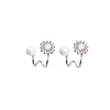 Vente en gros- ! Boucles d'oreilles clip à double perles très populaires pour femmes et filles