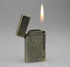 New Arrival Wealthy relief flowers ultra thin grinding wheel Torch Lighter smoking metal Butane gas lighter9856563