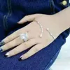 Unikt Eiffeltornet Promise Ring 925 Sterling Silver 8ct 5a Sona CZ Engagement Bröllopsband Ringar för Kvinnor Bridal Smycken