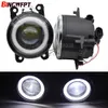 2pcs / paire (gauche + droite) voiture styling Angel Eye LED Feux anti-brouillard lumières pour NISSAN X-Trail T31 Fermé tout-terrain 2007-2014