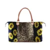 Leopard Handbag Sunflower Printing Bags Large Capacity Travel Tote with PU Handle Sports Yoga Totes Storage Maternity Bags 6pcs RRA2603