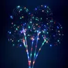 Ledde bobo ballong med 31.5 tums pinne 3m sträng ballong ledd ljus jul halloween födelsedag ballonger fest dekor bobro ballonger lx9075