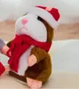 Praten hamster mouse huisdier pluche poppen spreken pratengeluid hamster gevulde speelgoed educatief speelgoed kerstkinderen geschenken 15 cm d6329