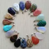 Bulk Natursten Hänge Hexagonalt prisma Kula Quartz Point Healing Kristaller Chakra Cross Heart charm Utsökt halsband Smycketillverkning