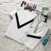 Conjunto de ropa deportiva de verano para hombre moda 2020 ropa para hombre negro blanco camisetas pantalones cortos Casual chándales traje de chándal para hombre talla grande 4XL