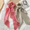 Lang Lint Scrunchie Stretch Hoofdbanden Scrunchies Dames Elastische Haarbanden Meisjes Haarbanden Massief Satijn Haaraccessoires