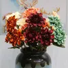 Поддельные короткие стволовые осенние георгины (3 головы/шт) 26.77 " длина моделирования помпон для свадьбы дома декоративные искусственные цветы
