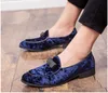 Promotion spring Party wedding Shoes Europe Style red/black/Blue Velvet Slippers Driving moccasins Loafers AXX540