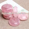 10st 50mm Rose Quartz Polerad Disc Sten Naturlig Ädelsten Healing Rock Reiki Present Kärlek Chakra Meditation Heminredning Yoga Collection