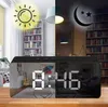 LED Spiegel Wecker Digitale Display Snooze Tischuhr Weck up elektronisch große Zeittemperatur Display Home Decor269W4716530