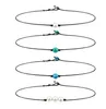 Luxury Womens Freshwater Pearl Necklace Leather Chain Single Pearl Three Pear Turquoise Three Stones Handmade Men Women Necklace