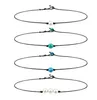 Luxe Womens Freshwater Pearl ketting lederen ketting enkele parel drie peren turquoise drie stenen handgemaakte mannen vrouwen ketting