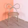 Chaise de salle à manger pour enfants, chaise papillon en fer pour étudiants, étude et écriture, mignon tabouret bas de ménage, dossier pour bébé