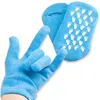 Guanti riutilizzabili SPA Gel Calzini idratanti Guanti Sbiancamento Trattamento esfoliante Liscio Bellezza Maschera per le mani Cura dei piedi Calzino in silicone Guanto S