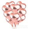 Transgraniczny różany złoty balon aluminiowy film urodzinowy list gwiazda impreza róża złoty balon serca