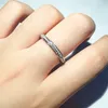 Vecalon Unikalny Krzyż 925 Sterling Silver Infinity Ring 5A Cyrkon CZ Zaręczynowy Zespół Ślubny Pierścienie Dla Kobiet Bridal Prezent