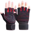 Fashion- Women Half Finger Fitness Gloves Weight Lifting Gloves Protect Wrist Gym Training Fingerless Weightlifting Sport Gloves