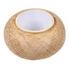 Freeshipping Bambusowy Lampshade Wisiorek Shade DIY Wiklinowy Rattan Lampy Odcienie Wyplata Wiszące światło (nie zawiera żarówek)