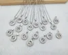 Silver Color Round Micro Pave Crystal Cubic Zirconia 26 Letter Pendants Charms Halsband Smycken Gör för kvinna NK347