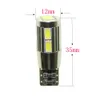 Sencart T10 W5W 10SMD 5630 CANBUS LEDホワイトライトカーターンシグナルコーナーパーキングランプ（DC 12V / 2 PC）