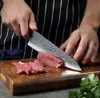 Coltello da Chef forgiata Handmade in acciaio inox professionale Sharp Anti-Stick Cleaver Knife Utility Santoku affettare di sbucciatura di verdure Ebony Handle