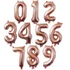 32 pollici oro rosa rosa blu numero palloncini foil 20 30 40 50 60 80 90 anni forniture per feste di compleanno per adulti decorazione di nozze