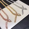 Python Necklace Top Joyas de alta calidad para las mujeres colgantes de serpientes collar grueso collar fino personalizado joyería lujosa aaa circón