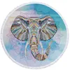 Czeski Indian Mandala Plaża Rzuć Duży Okrągły Elephant Ręcznik Piknik Koc Mata Basen Dekoracja Tapestry Dekoracja Joga Mata ELE211