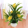 Creative Mini Artificial Flower Potted Plant Lotus Bonsai Wedding Party Garden Home Resturant Table Decor Artificial Plants9682848