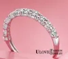 925 anillos de plata esterlina de boda de plata entera para mujer, anillo de compromiso de diamante de imitación rojo púrpura, joyería de estrella 190D