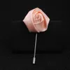 Flower Lapel Pin Rose for Wedding Handmade Boutonniere Stick Boutineers for Men 15Pcs Assorted Color