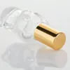 Mini huiles essentielles de 8ML, boule à roulettes en métal, bouteilles de parfum en verre, bouteilles vides rechargeables à roulettes pour voyageur F2259