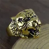 Grossist-effekt tredimensionell trend tiger ring lyx designer smycken personlighet dominerande titan stål mäns ring gratis frakt